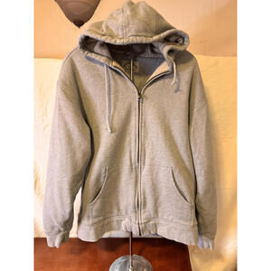Men's Moose Creek Gray Sherpa-Lined Hoodie Jacket Size XL